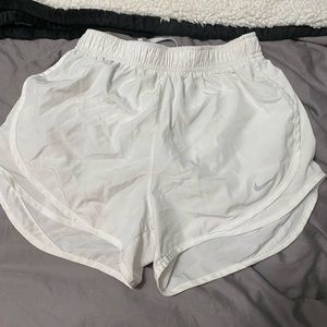 white nike shorts